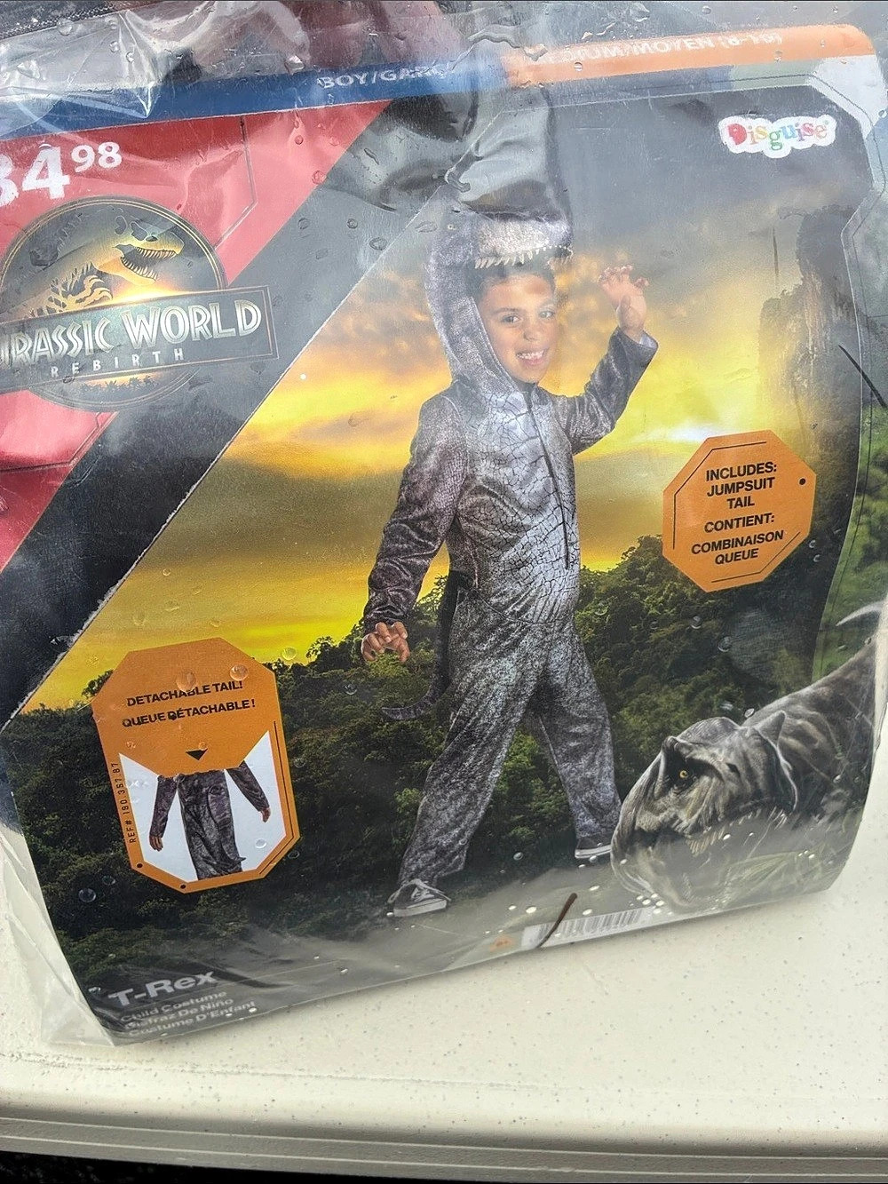 Jurassic World T-Rex Costume Boys Medium NWT